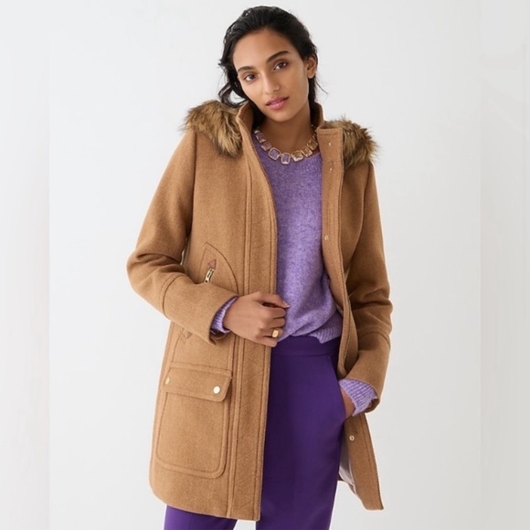 J Crew Coat Chateau Parka Italian Stadium Cloth Nello Gori in Tan - Picture 5 of 9